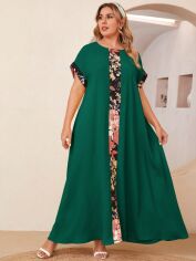 Акція на Плаття вечірнє довге літнє жіноче SHEIN GD-00138988 3XL Темно-зелене від Rozetka