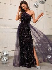 Акція на Сукня жіноча SHEIN GD-00142591 L Темно-фіолетова від Rozetka