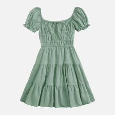 Акція на Плаття коротке літнє жіноче SHEIN GD-00142720 L Світло-зелене від Rozetka