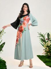 Акція на Плаття довге літнє жіноче SHEIN GD-00142754 L Комбіноване від Rozetka