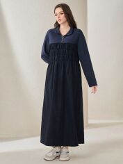 Акція на Плаття довге осіннє жіноче SHEIN GD-00143015 L Темно-синє від Rozetka
