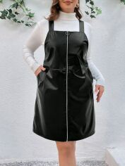 Акція на Сарафан зі штучної шкіри жіночий SHEIN GD-00135636 XL Комбінований від Rozetka
