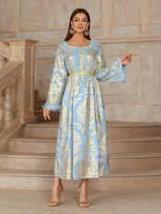Акція на Плаття вечірнє довге літнє жіноче SHEIN GD-00113503 M Комбіноване від Rozetka