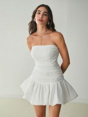 Акція на Плаття вечірнє коротке літнє жіноче SHEIN GD-00117431 S Біле від Rozetka