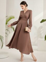 Акція на Сукня жіноча SHEIN GD-00143284 L Темно-бежева від Rozetka