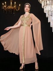 Акція на Плаття вечірнє довге літнє жіноче SHEIN GD-00118855 L Світло-рожеве від Rozetka