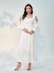 Акція на Плаття довге літнє жіноче SHEIN GD-00142431 L Біле від Rozetka