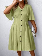 Акція на Плаття міді літнє жіноче SHEIN GD-00139525 3XL Світло-зелене від Rozetka