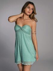 Акція на Плаття вечірнє коротке літнє жіноче SHEIN GD-00144564 L Бірюзове від Rozetka
