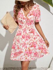 Акція на Плаття коротке літнє жіноче SHEIN GD-00144585 L Комбіноване від Rozetka