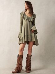 Акція на Плаття жіноче SHEIN GD-00144591 L Сіро-зелене від Rozetka