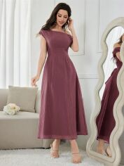 Акція на Плаття вечірнє довге літнє жіноче SHEIN GD-00144311 L Лілове від Rozetka