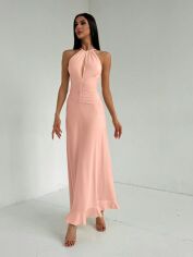 Акція на Плаття довге літнє жіноче SHEIN GD-00144414 L Світло-рожеве від Rozetka