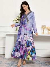 Акція на Плаття вечірнє довге літнє жіноче SHEIN GD-00144025 L Комбіноване від Rozetka
