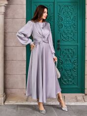 Акція на Плаття вечірнє довге осіннє жіноче SHEIN GD-00146494 M Бузкове від Rozetka