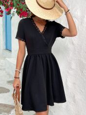 Акція на Плаття міді літнє жіноче SHEIN GD-00146682 M Чорне від Rozetka