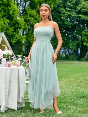 Акція на Плаття вечірнє довге літнє жіноче SHEIN GD-00143564 L М'ятне від Rozetka
