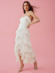 Акція на Плаття вечірнє міді літнє жіноче SHEIN GD-00143579 L Біле від Rozetka