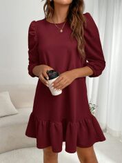 Акція на Плаття коротке літнє жіноче SHEIN GD-00145814 M Бордове від Rozetka