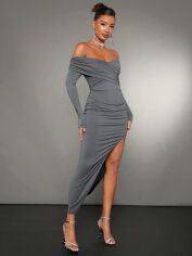 Акція на Плаття жіноче SHEIN GD-00145903 M Сіре від Rozetka