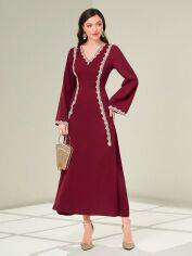 Акція на Плаття жіноче SHEIN GD-00146001 M Бордове від Rozetka