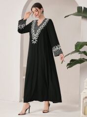 Акція на Плаття вечірнє довге осіннє жіноче SHEIN GD-00146064 M Чорне від Rozetka