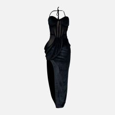 Акція на Плаття вечірнє довге літнє жіноче SHEIN GD-00146113 M Чорне від Rozetka