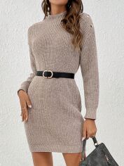 Акція на Плаття жіноче SHEIN GD-00146116 M Сіро-бежеве від Rozetka