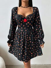 Акція на Плаття міді літнє жіноче SHEIN GD-00146299 M Чорне від Rozetka