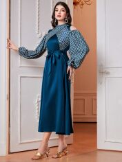 Акція на Плаття жіноче SHEIN GD-00146414 M Синє від Rozetka