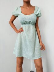Акція на Плаття коротке літнє жіноче SHEIN GD-00145763 M М'ятне від Rozetka