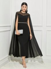 Акція на Плаття вечірнє довге літнє жіноче SHEIN GD-00145809 M Чорне від Rozetka