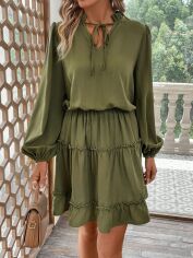 Акція на Плаття коротке літнє жіноче SHEIN GD-00145882 M Хакі від Rozetka