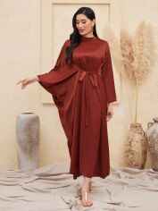 Акція на Плаття вечірнє довге осіннє жіноче SHEIN GD-00146339 M Теракотове від Rozetka