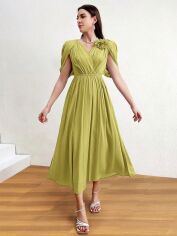 Акція на Плаття вечірнє довге літнє жіноче SHEIN GD-00143496 L Світло-зелене від Rozetka