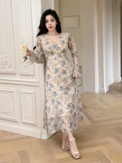 Акція на Плаття довге літнє жіноче SHEIN GD-00143639 L Комбіноване від Rozetka