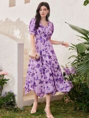 Акція на Плаття міді літнє жіноче SHEIN GD-00143755 XL Комбіноване від Rozetka