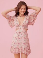 Акція на Плаття коротке літнє жіноче SHEIN GD-00144040 L Світло-рожеве від Rozetka