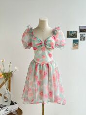 Акція на Плаття коротке літнє жіноче SHEIN GD-00146633 M Комбіноване від Rozetka