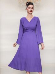 Акція на Плаття вечірнє міді літнє жіноче SHEIN GD-00143701 L Фіолетове від Rozetka