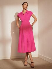 Акція на Плаття-сорочка міді літнє жіноче SHEIN GD-00144935 L Рожеве від Rozetka