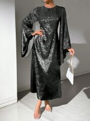 Акція на Плаття вечірнє довге осіннє жіноче SHEIN GD-00145109 L Чорне від Rozetka