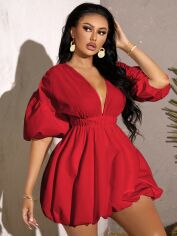 Акція на Плаття вечірнє коротке літнє жіноче SHEIN GD-00145546 M Червоне від Rozetka