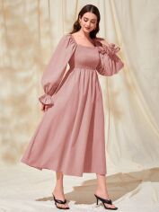 Акція на Плаття міді літнє жіноче SHEIN GD-00145547 M Світло-рожеве від Rozetka