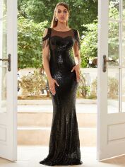 Акція на Плаття жіноче SHEIN GD-00145614 M Чорне від Rozetka