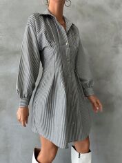 Акція на Плаття-сорочка міді осіннє жіноче SHEIN GD-00146073 M Комбіноване від Rozetka
