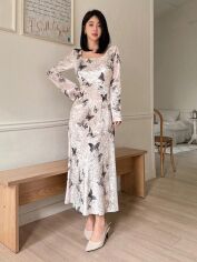 Акція на Плаття довге літнє жіноче SHEIN GD-00146236 M Біле від Rozetka