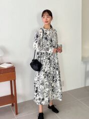Акція на Плаття довге літнє жіноче SHEIN GD-00146312 M Комбіноване від Rozetka