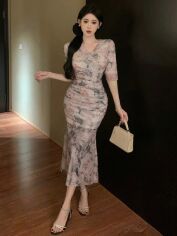 Акція на Плаття міді літнє жіноче SHEIN GD-00146335 M Комбіноване від Rozetka