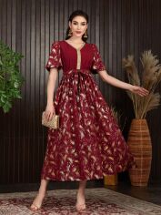 Акція на Плаття вечірнє міді літнє жіноче SHEIN GD-00146384 M Червоне від Rozetka